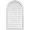 Ekena Millwork Round Top Surface Mount PVC Gable Vent: Functional, w/ 2"W x 2"P Brickmould Sill Frame, 24"W x 40"H GVPRT24X4003SF - alternate 1